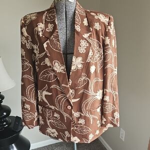 Alfred Dunner Vintage Floral Blazer